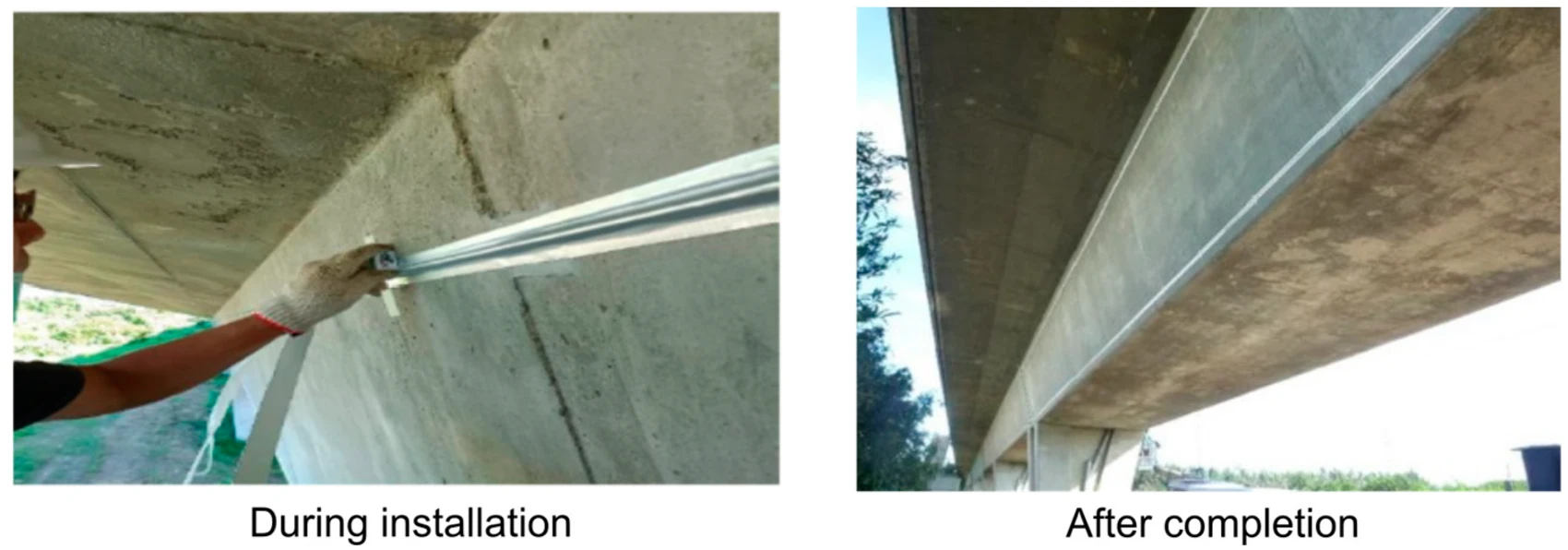 Bridge structural monitoring sensor installation